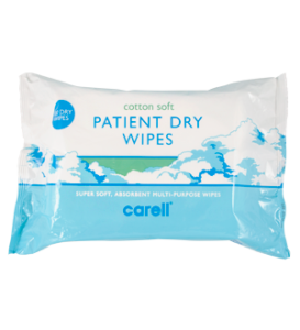 Carell Dry Wipes Cotton Soft Case of 24 Packs of 100